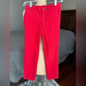 Janie and Jack Boys Red Corduroy Pants Size 10 Excellent Condition
